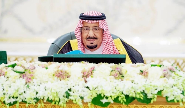 Custodian of the Two Holy Mosques King Salman chairs the Cabinet session at Al-Salam Palace in Jeddah on Tuesday.