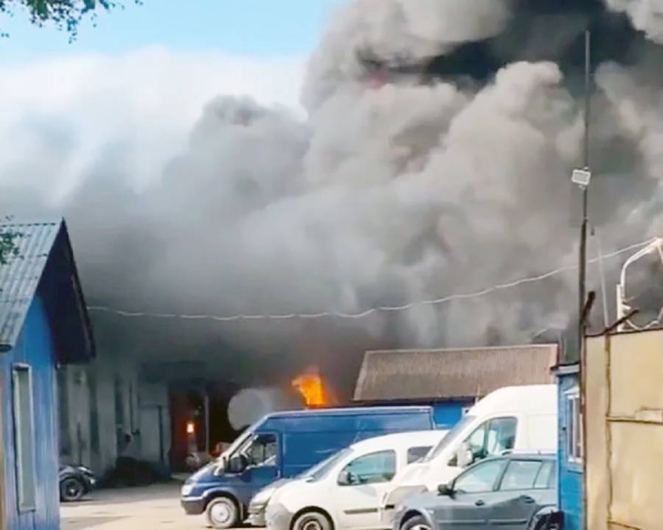 Social media videos show what appears to be a fire breaking out at an oil depot in St. Petersburg, Russia. — courtesy @Gerashchenko_en/X