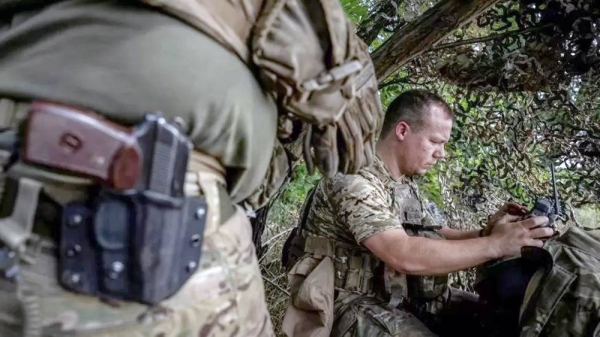 A Ukrainian serviceman operates an FPV drone from his positions at a front line, as Russia’s attack on Ukraine continues, near the village of Robotyne, Zaporizhzhia region, Ukraine recently. — courtesy Reuters