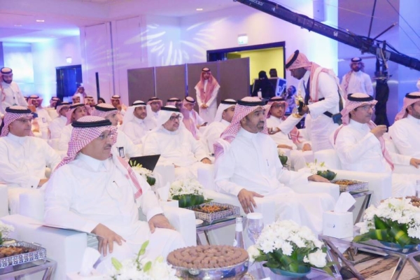 Minister of Human Resources and Social Development Eng. Ahmed Al-Rajhi and Minister of Education Yousef Al-Benyan during the launching ceremony of the vocational guidance and counseling initiative in Riyadh on Sunday.
