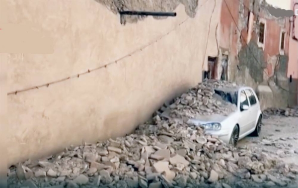 The extent of damage in Medina, Marrakesh