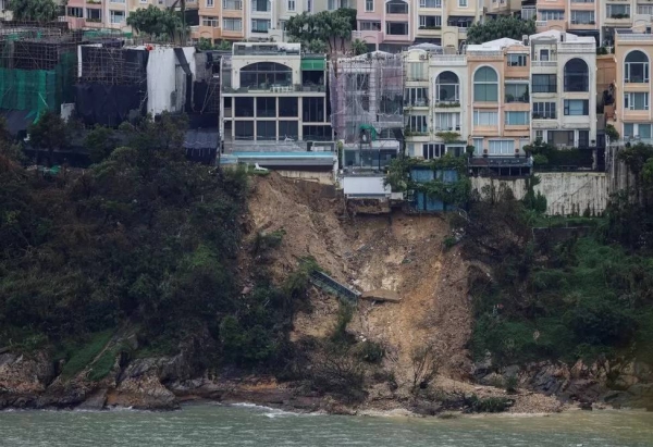 Multi-million-dollar mansions along the cliffside enclave are at risk of collapsing from landslides caused by heavy rain last week.