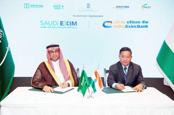 The MoU was formally signed by the CEO of Saudi EXIM Eng. Saad Bin Abdulaziz AlKhalb and the Chief General Manager of India EXIM David L. Sinate in New Delhi.