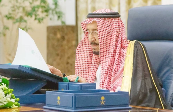 Custodian of the Two Holy Mosques King Salman chairs the Cabinet session on Tuesday in NEOM.