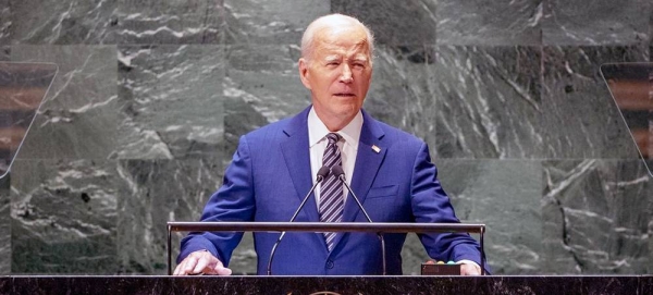 US President Joseph Biden addresses the general debate of the General Assembly’s 78th session. — courtesy UN Photo/Cia Pak