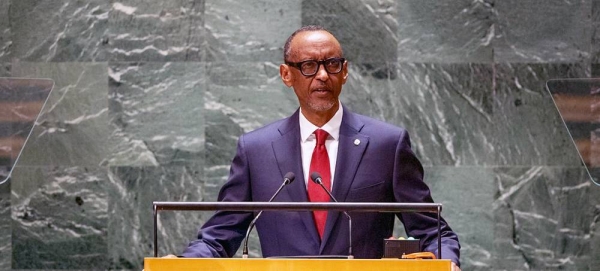 President Paul Kagame of Rwanda addresses the general debate of the General Assembly’s 78th session. — courtesy UN Photo/Cia Pak