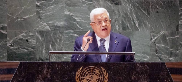 President Mahmoud Abbas of the State of Palestine addresses the general debate of the General Assembly’s 78th session. — courtesy UN Photo/Cia Pak