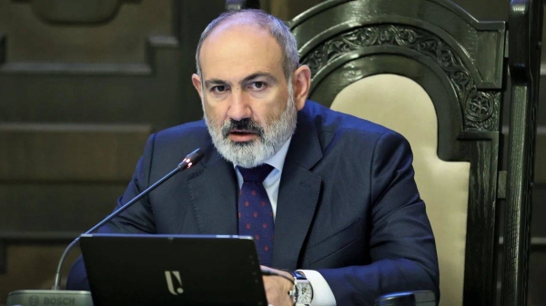 Armenian Prime Minister Nikol Pashinyan leads a cabinet meeting in Yerevan, Armenia, September 22, 2023