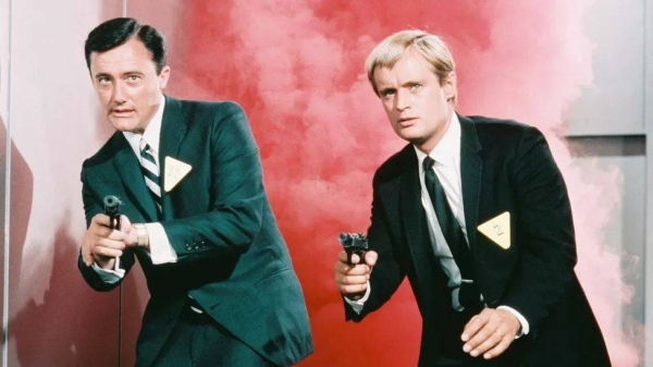 Robert Vaughn and David McCallum in popular TV series The 'Man from U.N.C.L.E., circa 1965