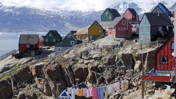 A view of the Greenlandic town in the island of Uummannaq.

