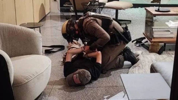 A suspect was apprehended by police after surrendering