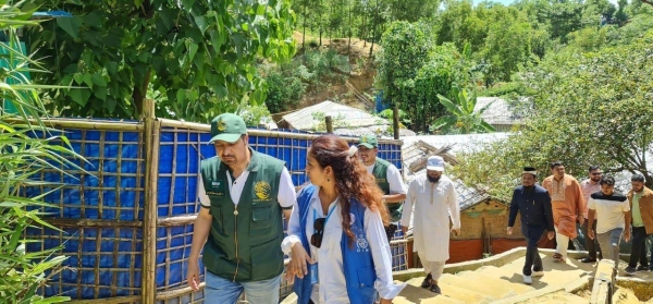 The KSrelief team has carried out an inspection tour for the Center’s housing units project established in Rohingya refugee camps in Cox’s Bazar, Bangladesh.