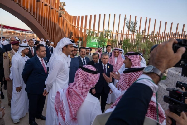 Saudi Arabia's pavilion, participating in the International Horticultural Expo 2023 in Doha, has attracted leaders, heads of states, participating delegations, and visitors from around the world, during the official opening of the exhibition.