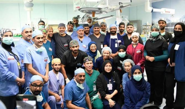 A medical team, headed by Dr. Abdullah Al Rabeeah, and comprising 35 consultants, specialists, and technical, nursing and support staff took part in the surgical separation of the Tanzanian conjoined twins— Hassan and Hussein.