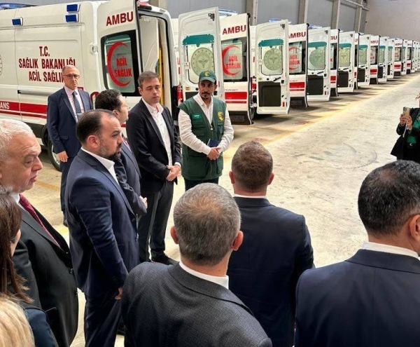 The King Salman Humanitarian Aid and Relief Center (KSrelief) has handed over to Türkiye's Health Ministry 20 fully equipped ambulances. 