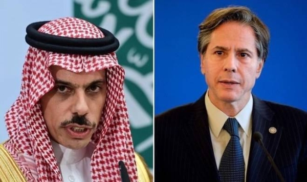 Foreign Minister Prince Faisal Bin Farhan engaged in a second phone call within two days with United States Secretary of State Antony Blinken.