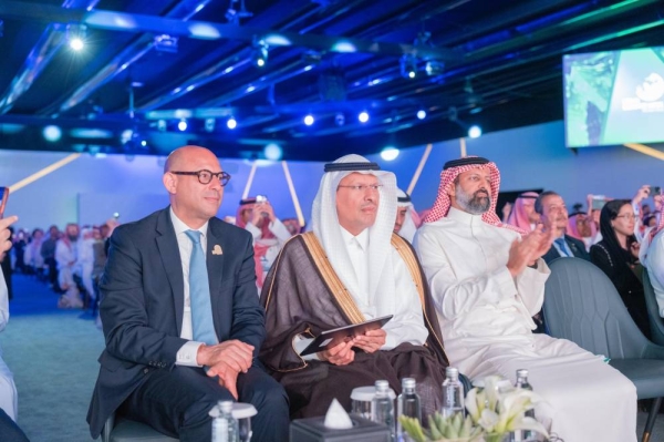 Minister of Energy Prince Abdulaziz Bin Salman attends the MENA Climate Week 2023, currently under way in Riyadh, where a significant milestone was achieved on Monday with the operational launch of Saudi Arabia's domestic market mechanism, the Greenhouse Gas Crediting and Offsetting Mechanism (GCOM).