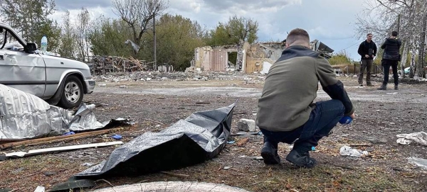 Many civilians died in the village of Hroza in eastern Ukraine following an attack. — courtesy UNOCHA/Saviano Abreu