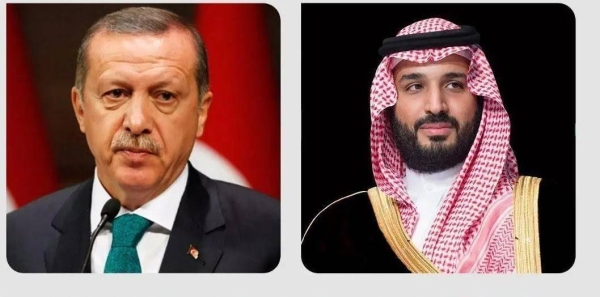 In phone call with Erdogan, Crown Prince underscores Saudi efforts to stop military escalation in Gaza