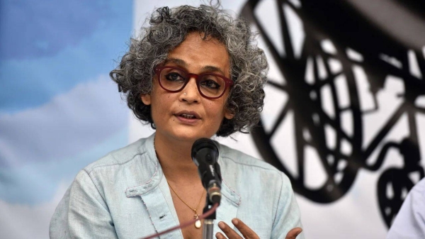 Author Arundhati Roy is an outspoken critic of the Indian government