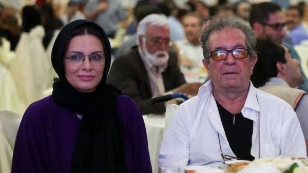 Iranian film director Dariush Mehrjui and his wife Vahida Mohammadifar