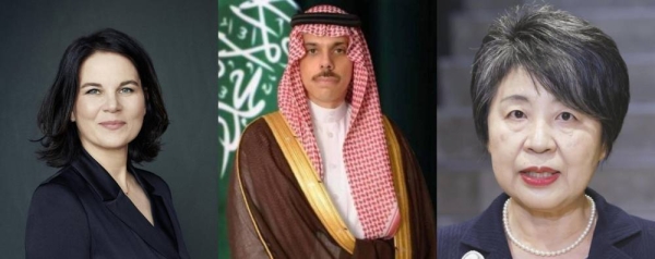 Saudi Arabia's Foreign Minister Prince Faisal Bin Farhan has made phone calls, on Monday, to his Japanese and German counterparts to discuss developments in Gaza and its surroundings.