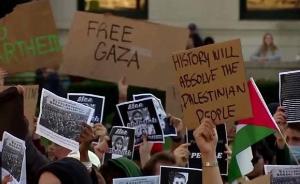 Rallies for Palestine and Israel create tense scene at Columbia University