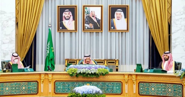 Custodian of the Two Holy Mosques King Salman chairs the Cabinet session in Riyadh Tuesday.