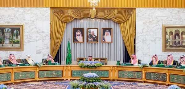 Custodian of the Two Holy Mosques King Salman chairs the Cabinet session in Riyadh Tuesday.