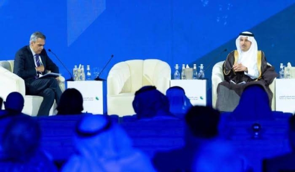 Minister of Transport and Logistics Eng. Saleh Al-Jasser speaking at the Saudi-European Investment Forum in Riyadh on Monday.
