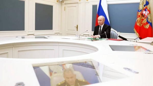 State TV shows the defense minister recounting the tests to Vladimir Putin. — courtesy EPA