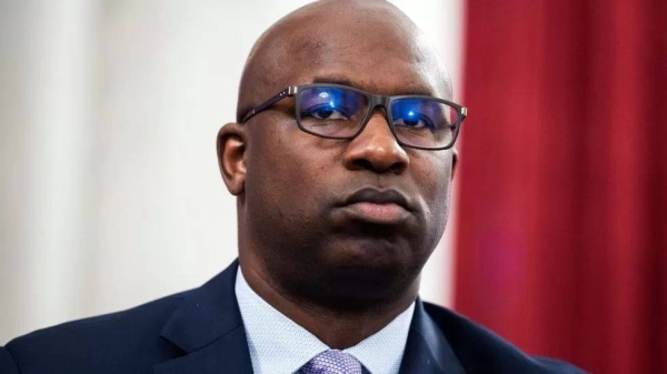 Rep. Jamaal Bowman attends a meeting in the Russell Building May 12, 2022