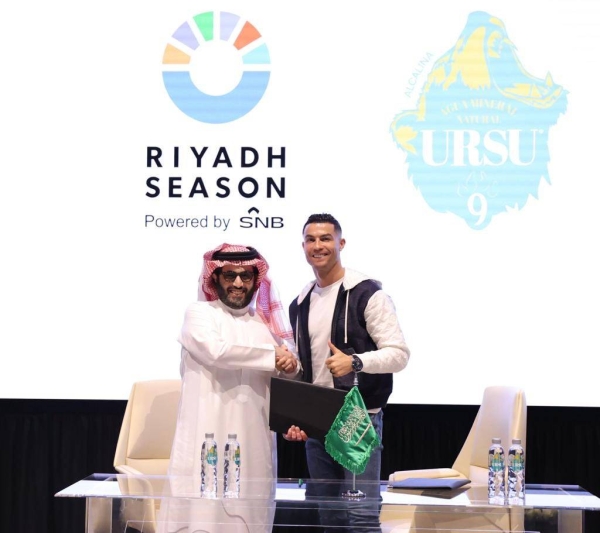 The Chairman of the General Entertainment Authority Turki Al-Sheikh and Portuguese star Cristiano Ronaldo, who is also the owner of URSU, have signed a sponsorship agreement for the fourth edition of Riyadh Season.