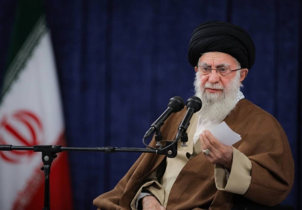 Iranian Supreme Leader Ali Khamenei speaks during a meeting in Tehran, Iran on October 25, 2023.
