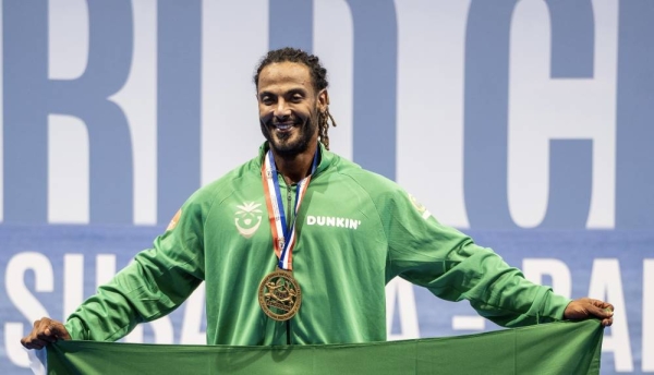 Saudi Arabia's national bodybuilding representative Hamdan Al-Ghamdi. 