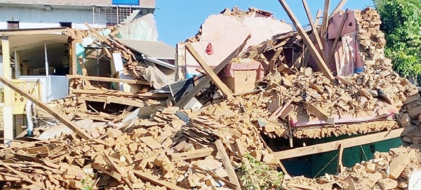 Homes destroyed by the 6.4 magnitude earthquake that struck western Nepal. — courtesy: PK Shahi, legal officer, Bheri Municipality, Jajarkot