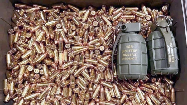 Similar grenades were later found during the search of an army colleague’s office. — courtesy Ukrainian media