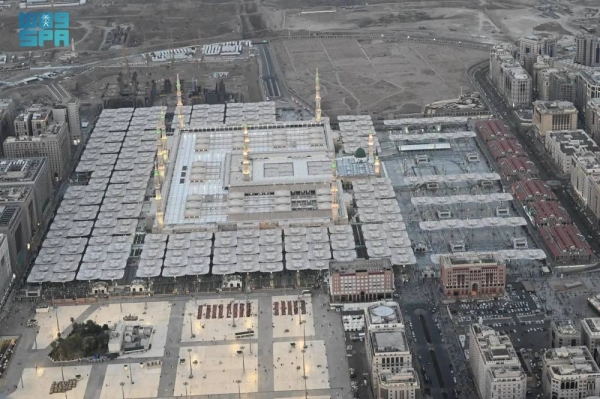 The Prophet’s Mosque is currently witnessing an increase in the density of worshippers. 
