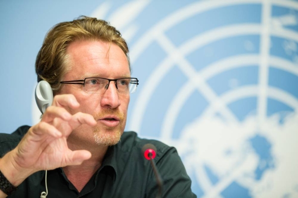 GENEVA, June 17, 2015  Christian Lindmeier, Spokesperson of The World Health Organization (WHO), attends a press conference in Geneva, Switzerland, on June 16, 2015. Lindmeier reaffirmed that the sustained human-to-human transmission and community transmission of Middle East respiratory syndrome coronavirus (MERS-CoV) in the Republic of Korea had not yet been observed. WHO on Tuesday convened the Ninth Meeting of the International Health Regulations Emergency Committee concerning Middle East respiratory syndrome coronavirus  (Credit Image: © Xinhua via ZUMA Wire)