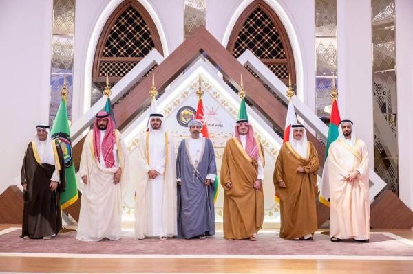 Gulf interior ministers pose for a group photo during their 40th session in Muscat on Wednesday.