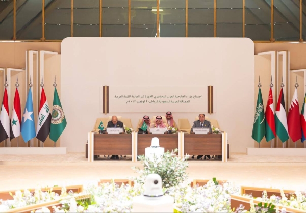 Minister of Foreign Affairs Prince Faisal bin Farhan chairing the preparatory meeting of Arab foreign ministers in Riyadh on Thursday.
