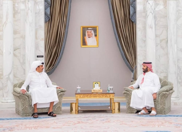 Crown Prince, Qatar's Emir discuss Gaza developments