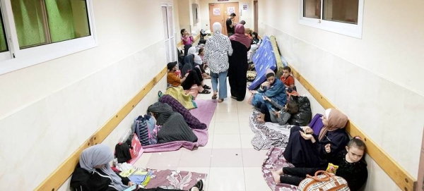 Al Shifa hospital is being used as shelter for displaced families in Gaza. — courtesy WHO