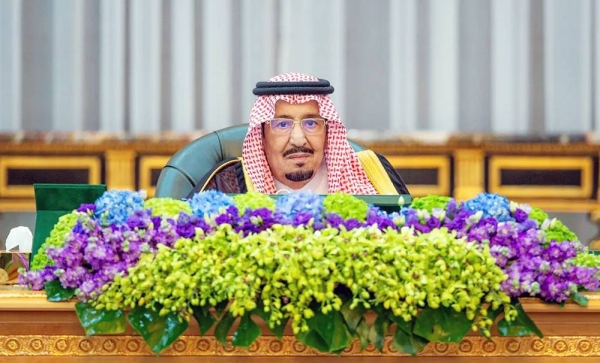 Custodian of the Two Holy Mosques King Salman chairs the Cabinet session Tuesday in Riyadh.
