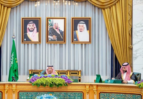 Custodian of the Two Holy Mosques King Salman chairs the Cabinet session Tuesday in Riyadh.