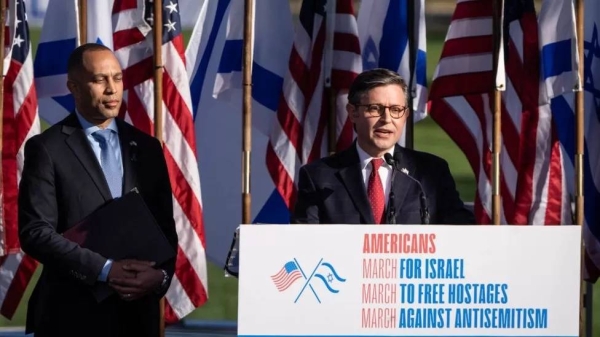 Speaker Mike Johnson, a staunch evangelical, has been outspoken in his support of Israel