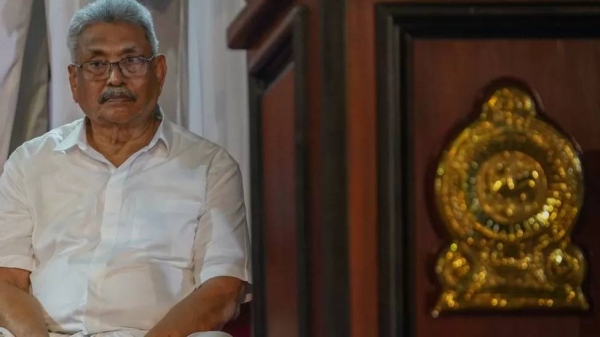 Former president Gotabaya Rajapaksa fled the country amid protests during the peak of the crisis