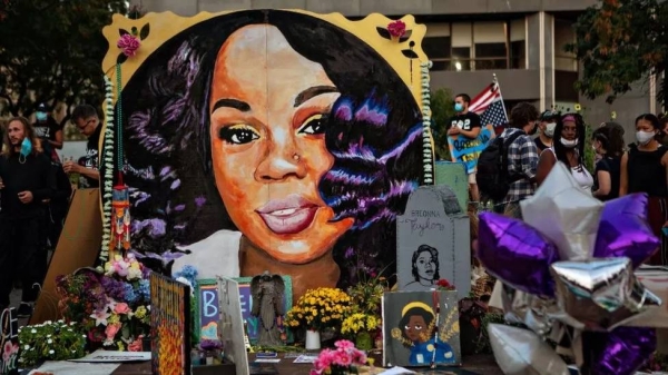 A mural to Breonna Taylor in Louisville