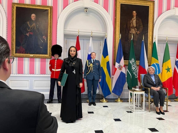 Saudi Arabia's Ambassador to Canada Amal Al-Moallimi has presented her credentials as Ambassador Extraordinary and Plenipotentiary of Custodian of the Two Holy Mosques to the Governor General of Canada Mary Simon.