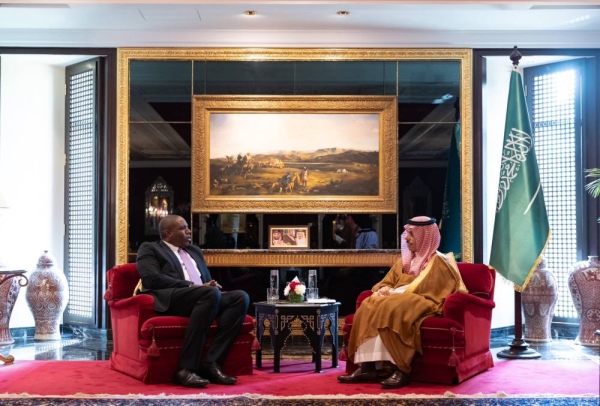 Foreign Minister Prince Faisal Bin Farhan meets UK's Shadow Foreign Secretary David Lammy.